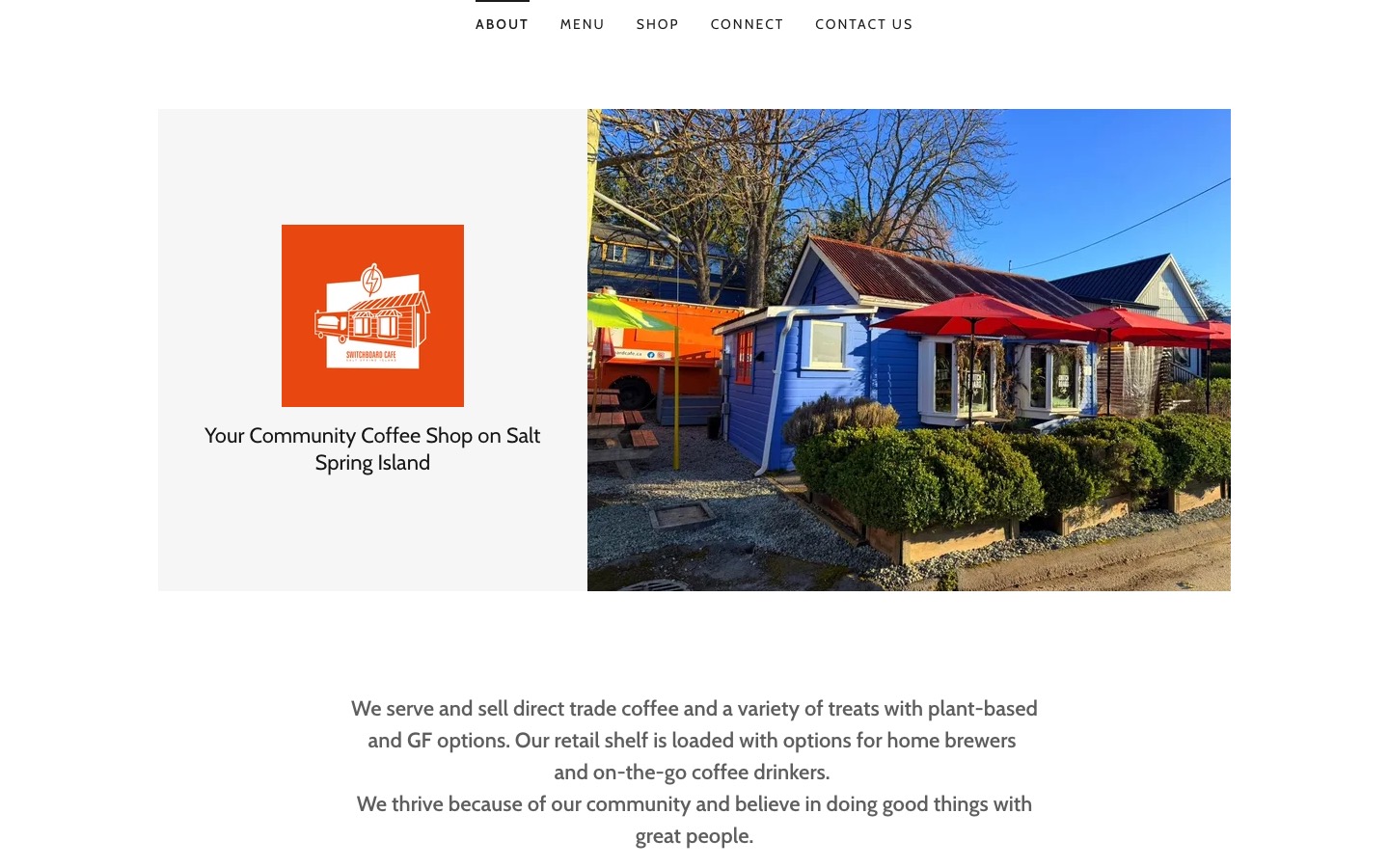 The current homepage